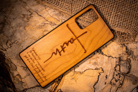 Christian Faith CrosPhone Case Wood,Bible text custom phrase,